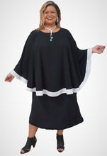 Load image into Gallery viewer, Fabulous Black &amp; White Cape Top