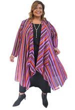 Load image into Gallery viewer, Stripe Plus Size Duster