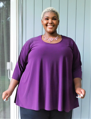 Burgundy Plus Size Top