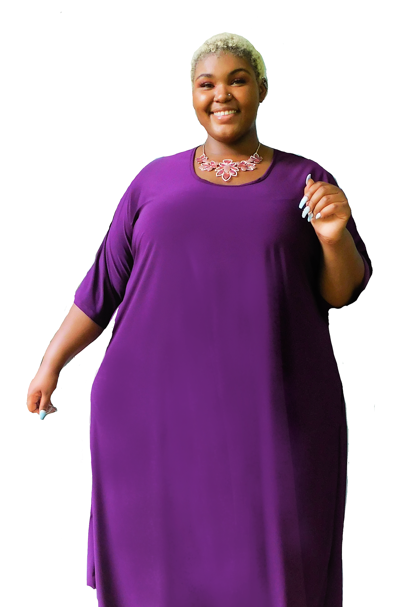 Women's plus size hotsell burgundy dress