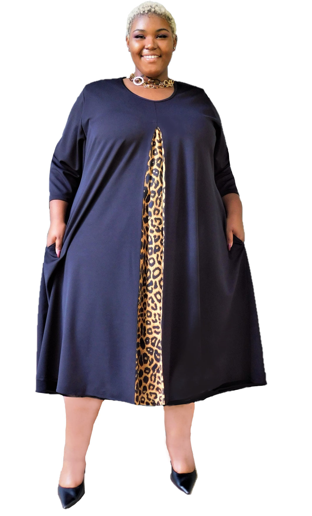 City Chic Animal Print Dress