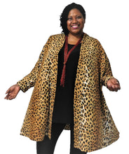 Load image into Gallery viewer, Gold &amp; Black Animal Print Jacket