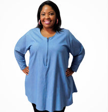 Load image into Gallery viewer, Plus Size Denim Top