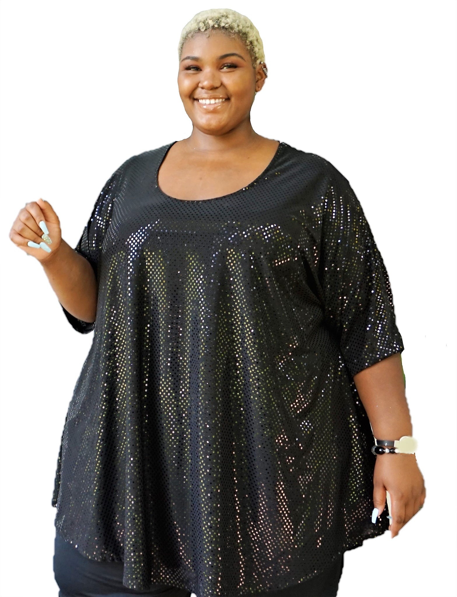 Dazzling Plus Size Sequin Top Myles Ahead