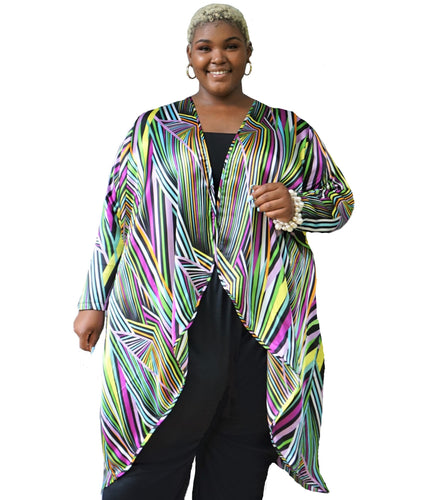 Luxe Stripe Silky Duster