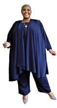 Load image into Gallery viewer, Navy Draped Duster