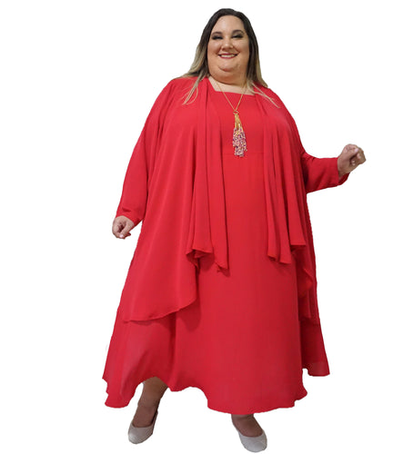 Plus Size Red Dress Set