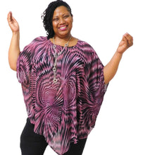 Load image into Gallery viewer, Crepe Print Plus Size Tunic Top